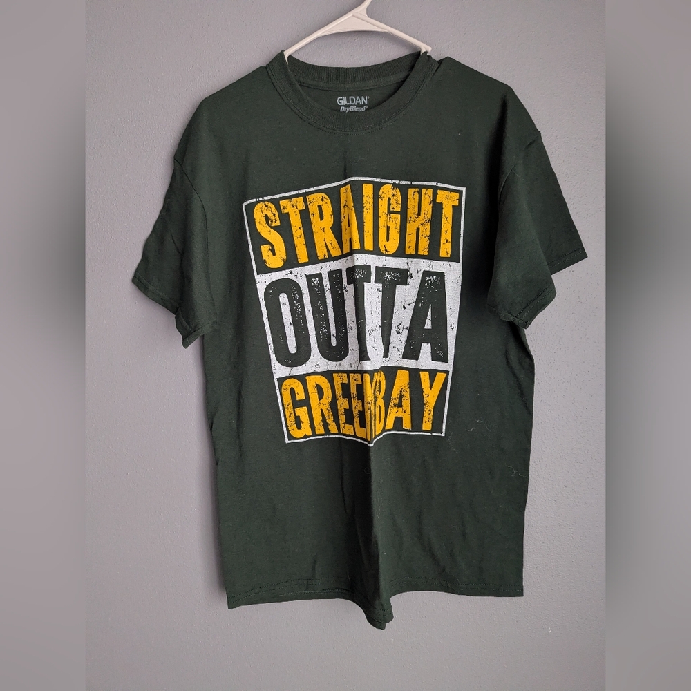 Gilden dry blend green crewneck Packers sweatshirt size large Green Bay Packers